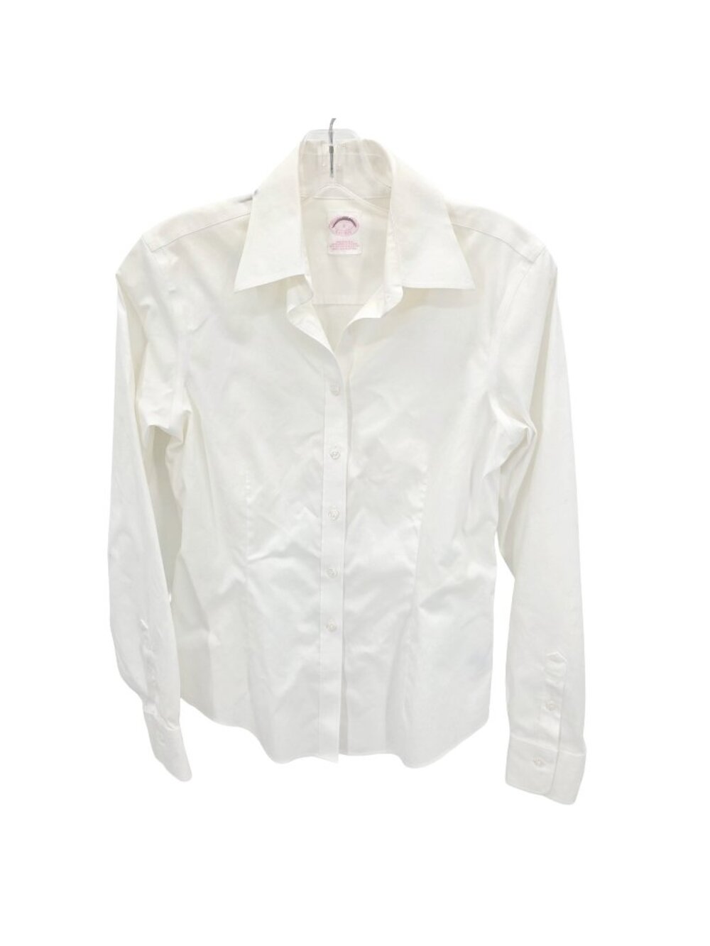 Brooks Brothers Shirt Womens 2 S White No Iron Tailored Stretch Office Career